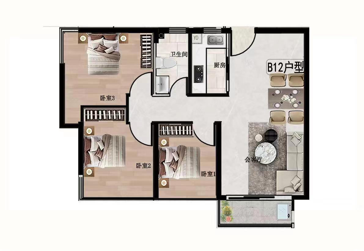 厚街2栋花园【盛世国际】珊美地铁站200米(图5)