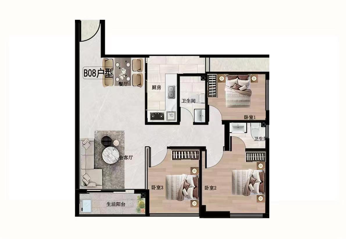 厚街2栋花园【盛世国际】珊美地铁站200米(图6)