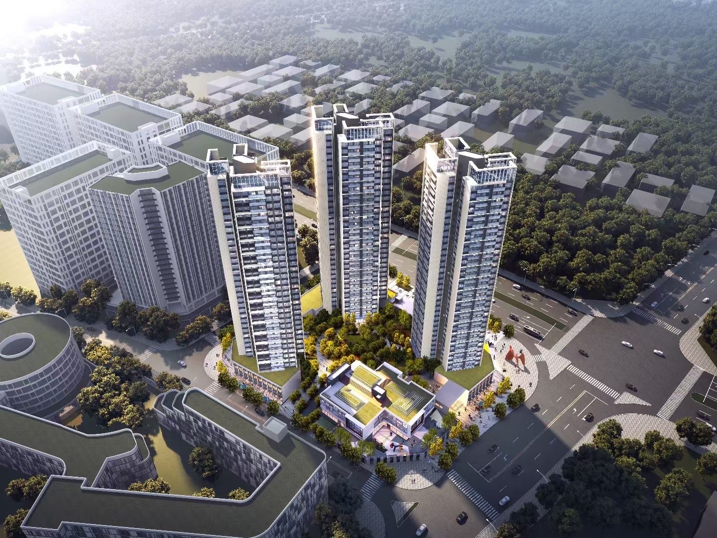 光明红本住宅2.68万一平【森创商品房】精装三房首付10万，供8079一月，准现房，楼下名书包(图4)